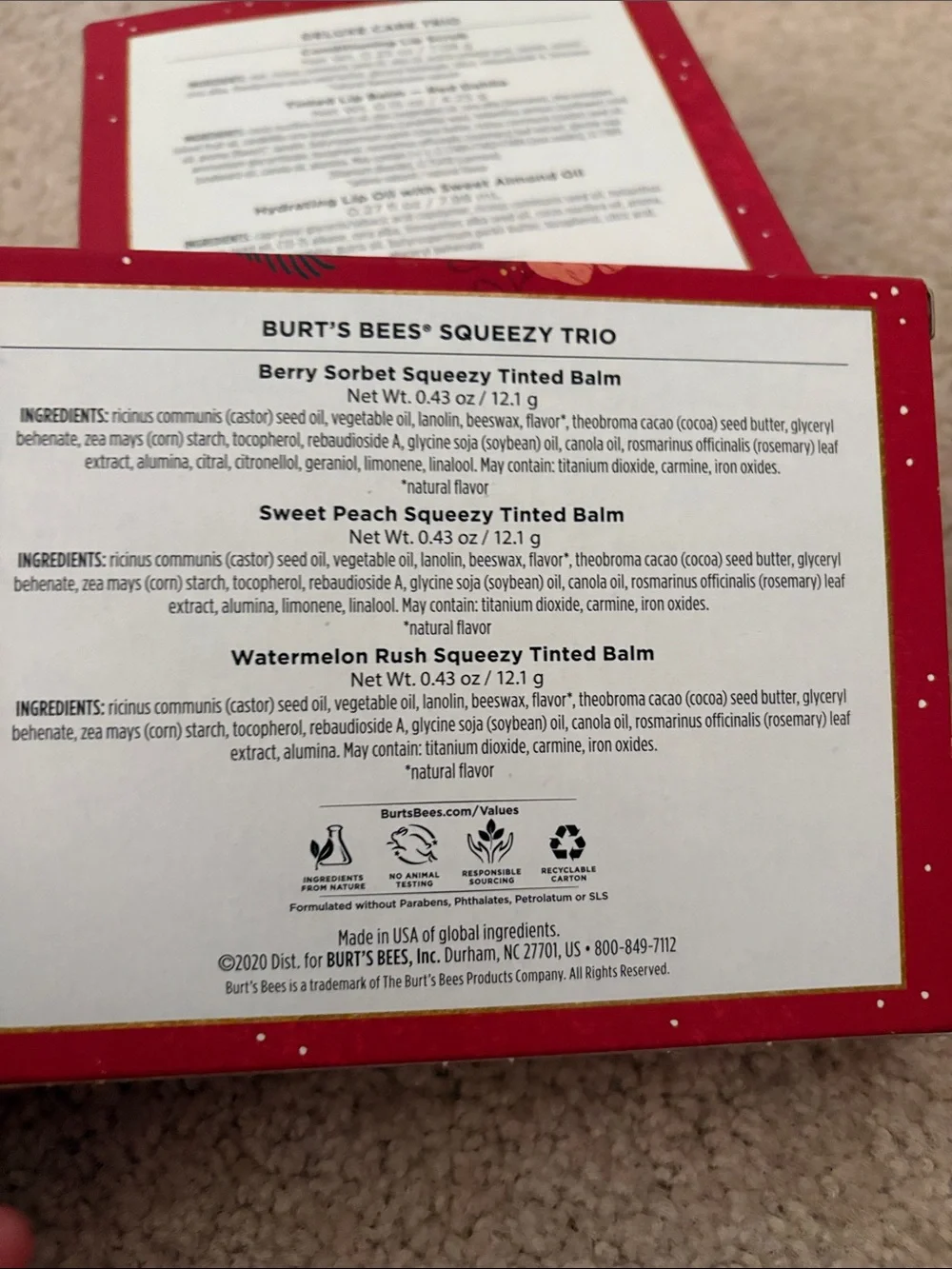 Burt's Bees Deluxe Care Trio Holiday & Squeezy Trio Gift Set